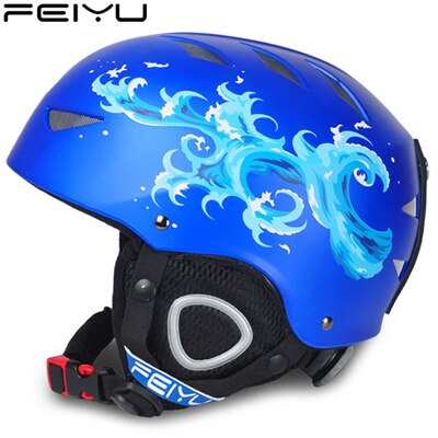 3-10 ändern freundlicher Ski Helm Snowboard Helm Winter Schnee Winddicht Vlies Skateboard Gleichgewicht Fahrrad/Auto Sport Sicherheit Helm 47-56cm: Blau / S