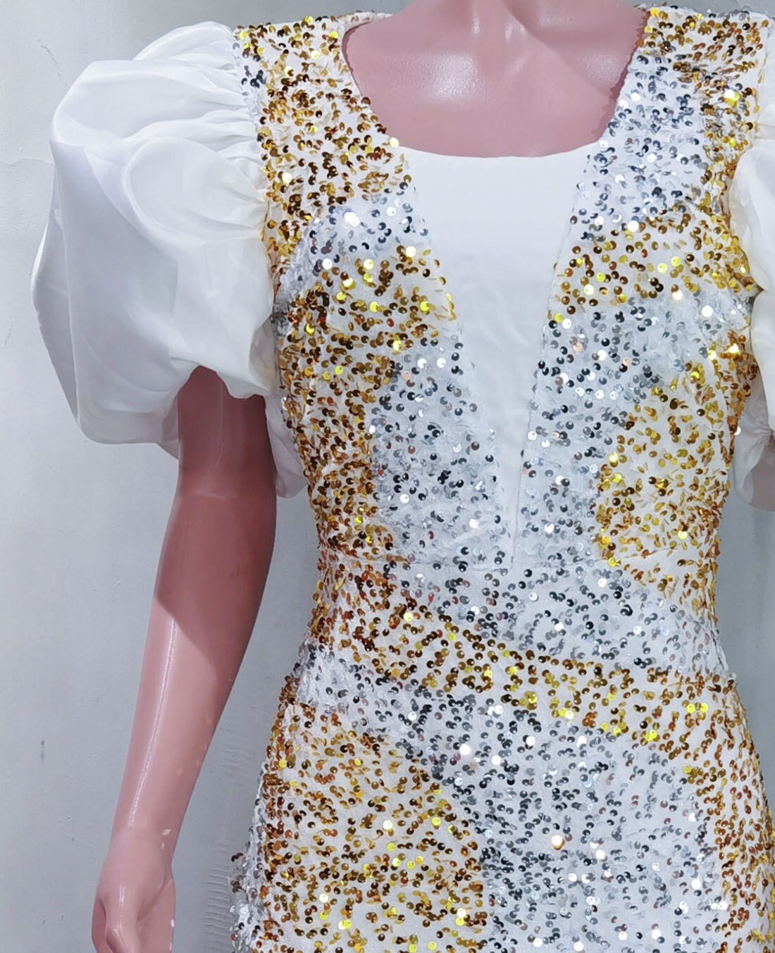 Dashiki-ropa clásica de estilo africano para mujer, vestidos elásticos de burbuja con lentejuelas de encaje, a la , para de nalgas