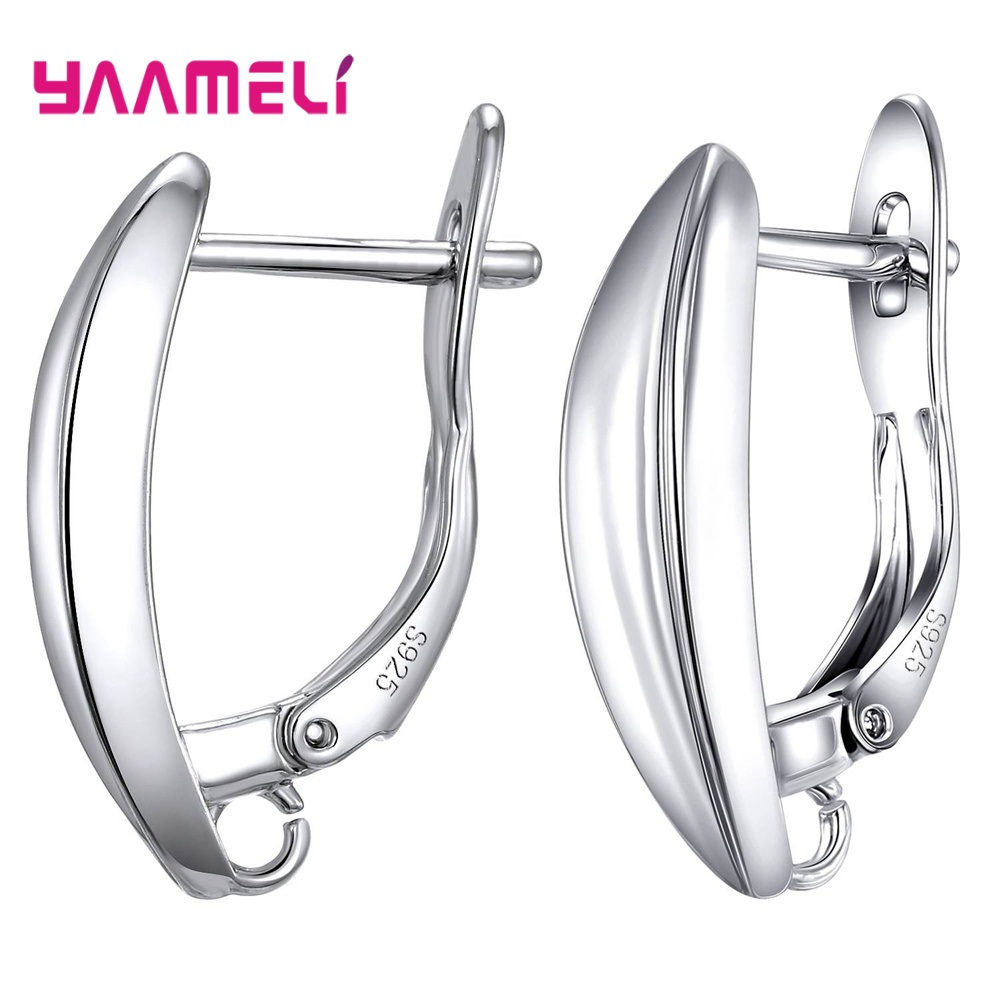 S925 plata esterlina hallazgos pendientes Leverback Earwire accesorios componentes accesorios suministros hechos a mano