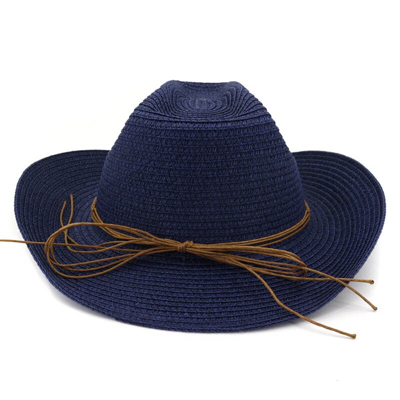 Zomerhoed voor dames, geweven vorm panama strohoed, heren riemvorm hoeden strand zonnehoed jazz hoeden western cowboy petten