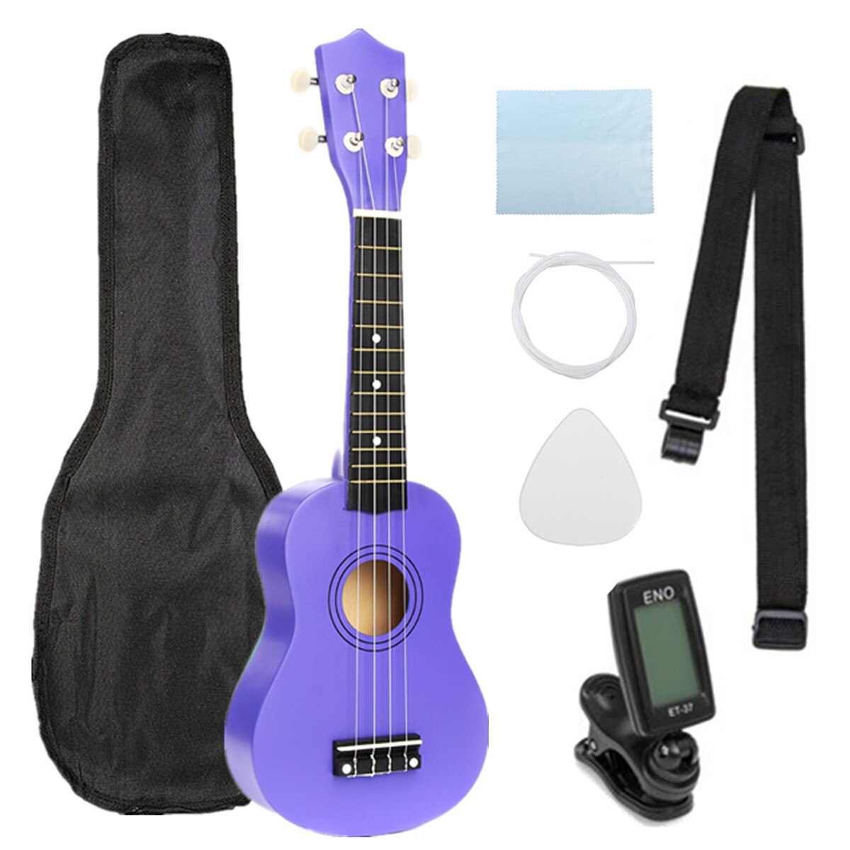 21 inch Ukulele Soprano 4 Strings Hawaiian Guitar Ukulele Basswood Guitar Uke Kids Musical Instruments for Music Beginner: Purple