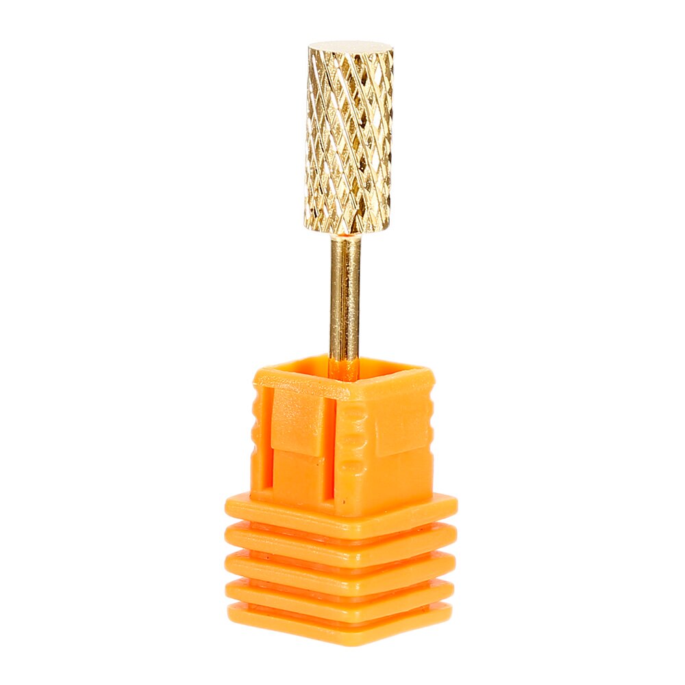 1pc Cylindrical gold color Grinding Head Nail Drill Bit for Nail art Drill Bits Cutter Nail Dead Skin Remove Manicure tool