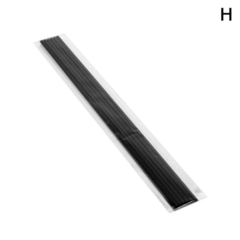 Diffuseur d'huiles essentielles en rotin noir, bâtonnets de remplacement pour aromathérapie, 3mm, 6 pièces, 20cm: black