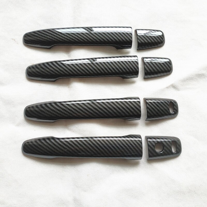 For Mitsubishi Outlander PHEV Accessories Door Handle Cover trim handles covers plastic Imitation carbon fiber