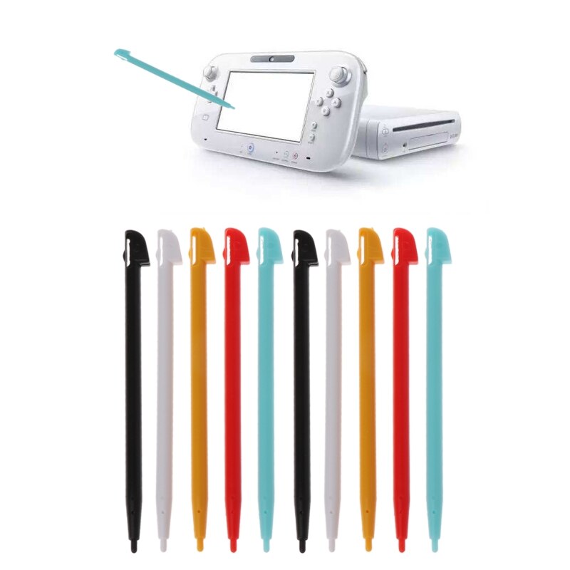 10Pcs Stijlvolle Color Touch Stylus Pen Voor Nintendo Wii U Wiiu Gamepad Console