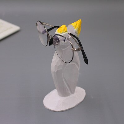Massief houten brilmontuur, gesneden displayrek, dier, massief houten sieraden, retro, giraffe, alpaca, ornamenten: Zwart