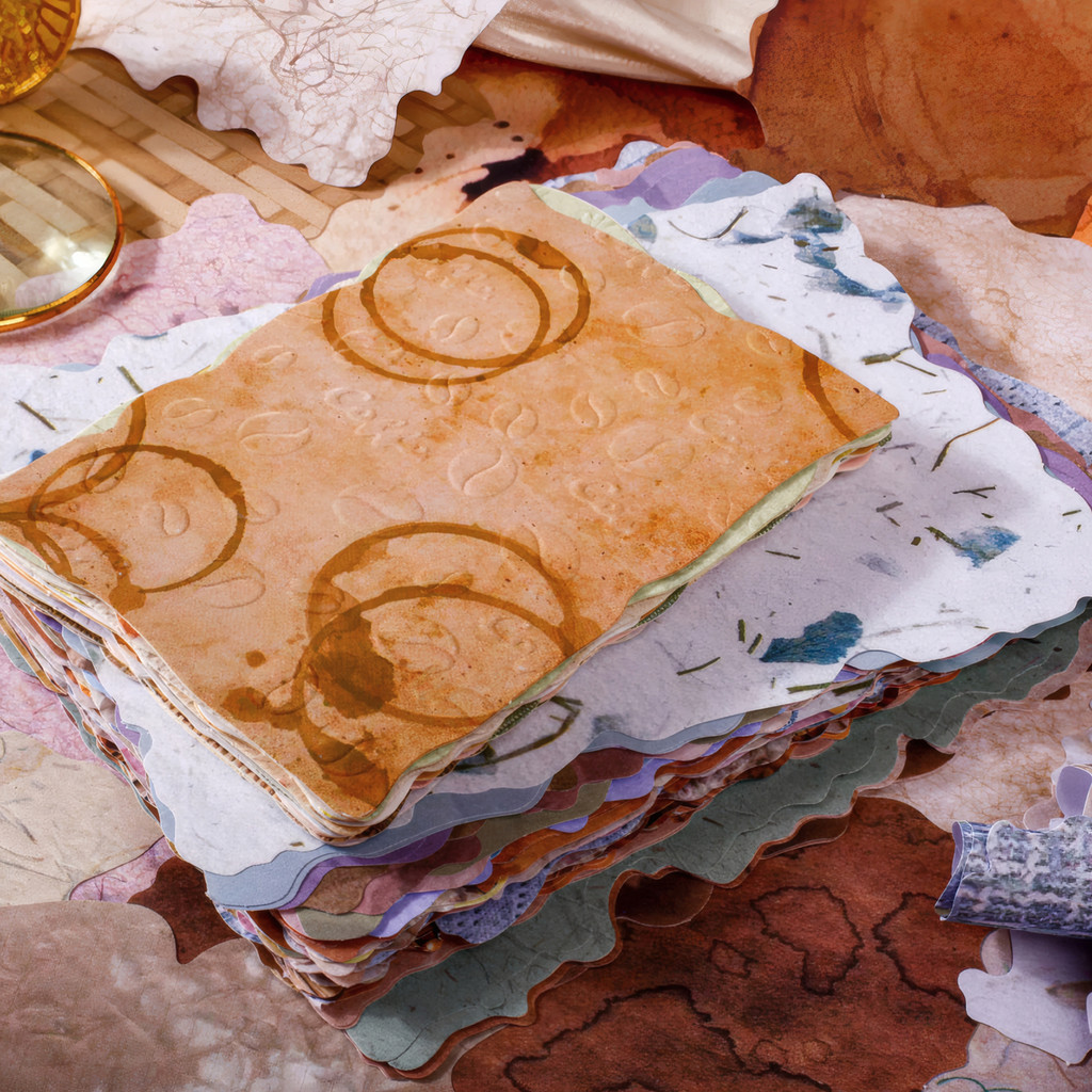 24 hojas de papel para álbum de recortes, adorno, Collage, papel hecho a mano para diario basura, suministros para hacer tarjetas, papel estético para manualidades DIY