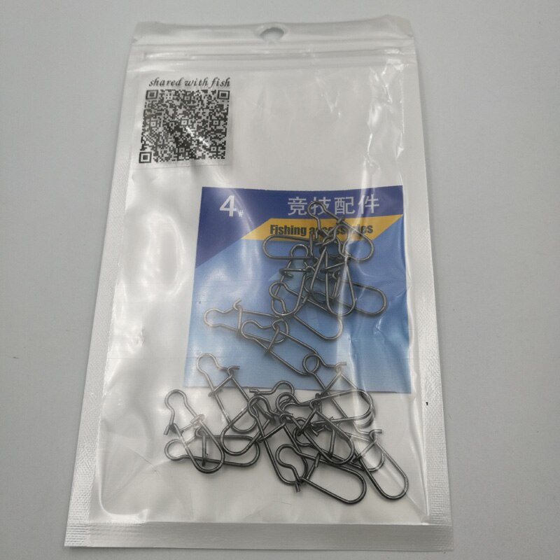 Pack De 50 Broches Giratorios De Pesca - Acero Inoxidable Negro Níquel - 3 Tamaños: 44, 70 Y 120 Lb
