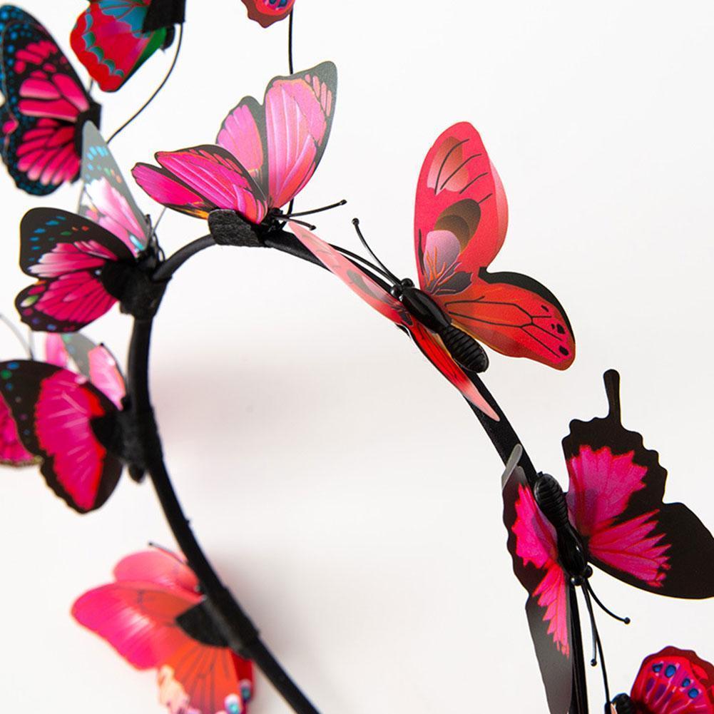 Fee Krans Hoofdband Handgemaakte Bruiloft Hoofddeksels Bruid Super Fee Dames Garland Bruiloft Vlinder Hoofdband Haar Accessoires