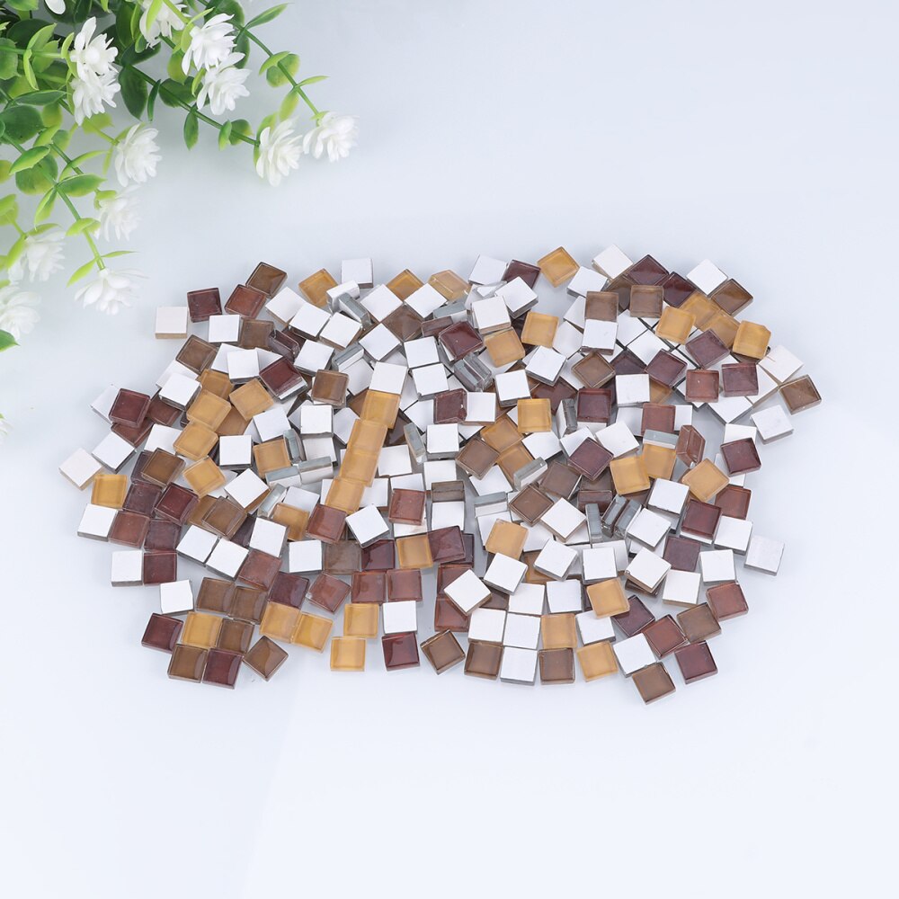 300Stck Bunte Kristall Glas Mosaik Fliesen Kreative Handwerk DIY Dekorative Fliesen Zauberstab Hintergrund Dekoration (Orange): wie gezeigt 1