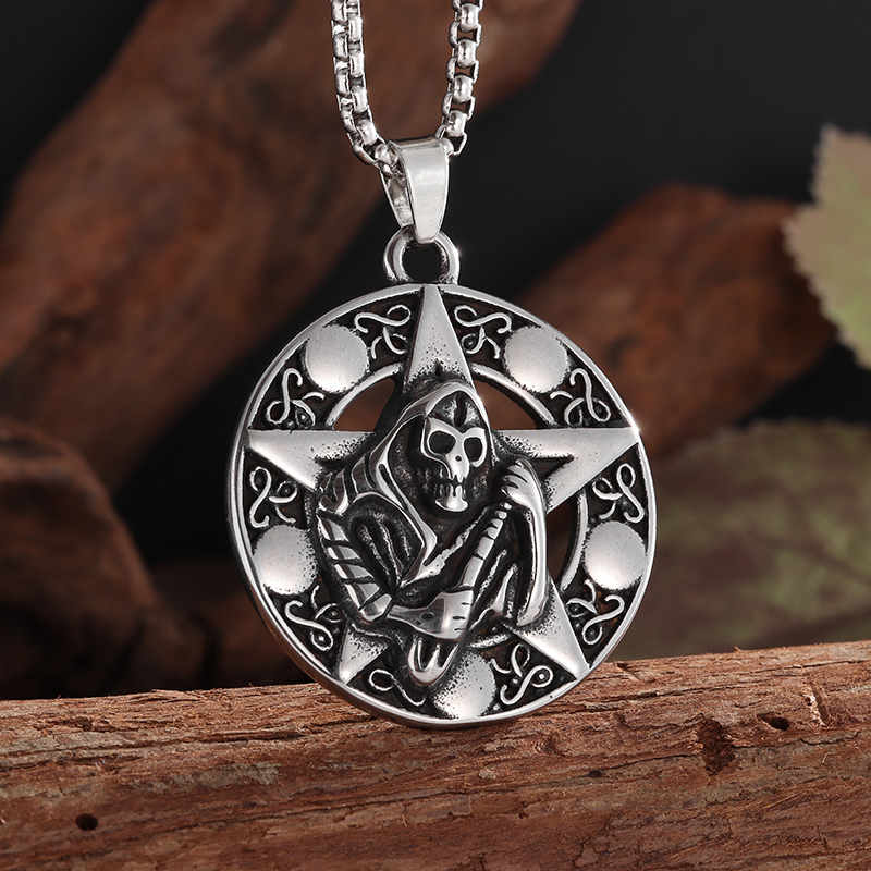 Collier classique Vintage Ouroboros Trinity, pendentif amulette à nœud celtique nordique pour hommes et femmes, bijoux de déclaration
