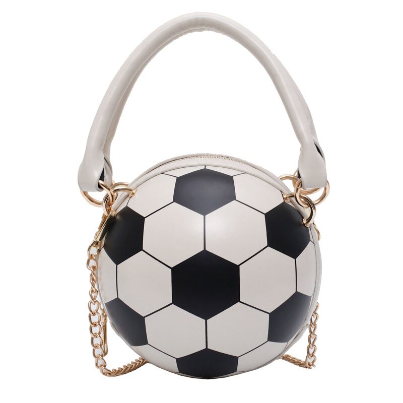 Stil kvinnor casual fotboll form handväska dragkedja sling bag stor kapacitet kedja axelväska  mb698: Beige