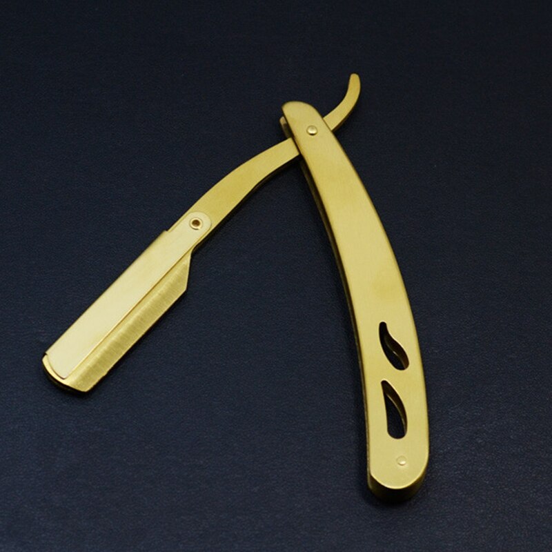 -Men Straight Razor Premium Stainless Steel Barber Shaving Safe Knife for Face Beard Cutting Folded Manual Razor