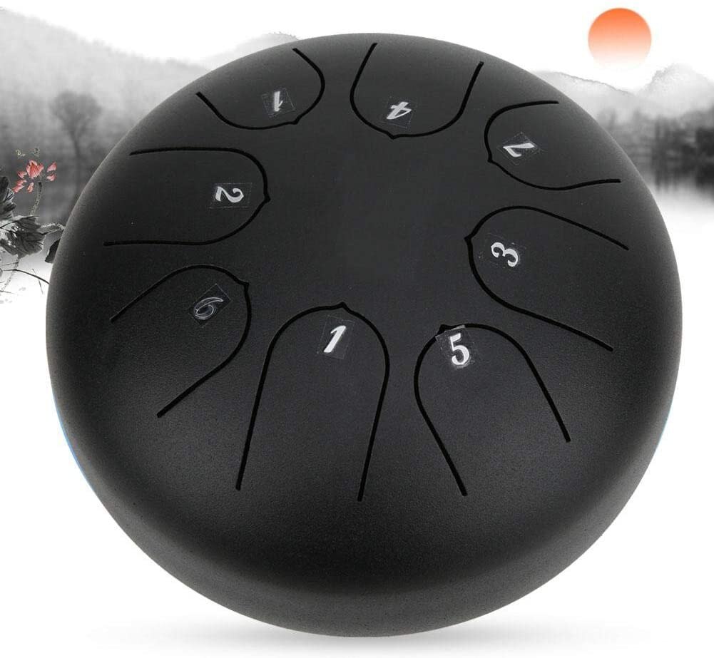 Staal Tong Drum, 8 Notes 6 Inch Pan Drum Percussie Staal Drum Instrument Met Hamers, Mallet Beugel, tonic Sticker En Muziek