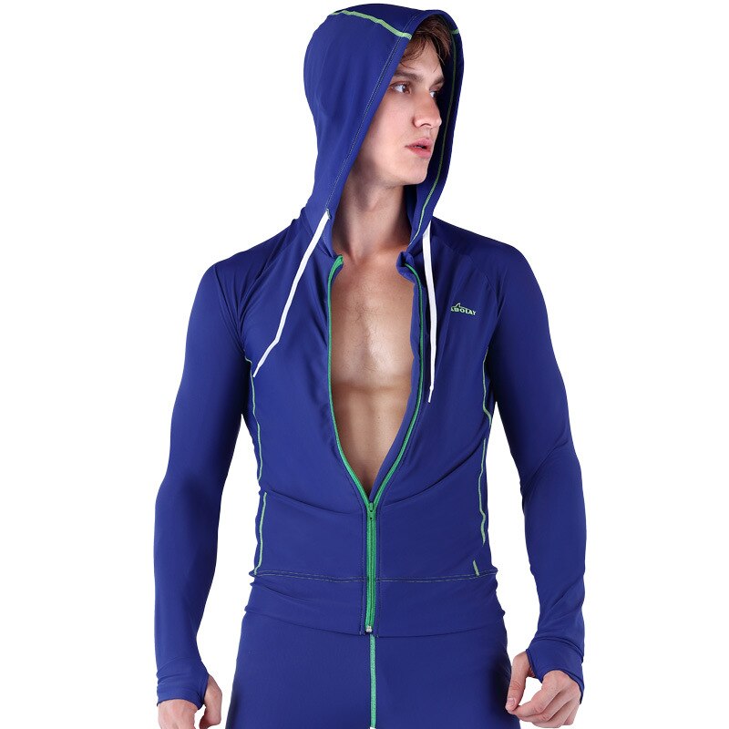 Sabolay Camicette Amanti Delle Donne Degli Uomini di Lycra Elastica Cardigan Rashguard Surf Della Chiusura Lampo di Stile di Nuotata Protezioni Uv Camicia Pantaloni di Acqua di Sport: men Clothes / XXL