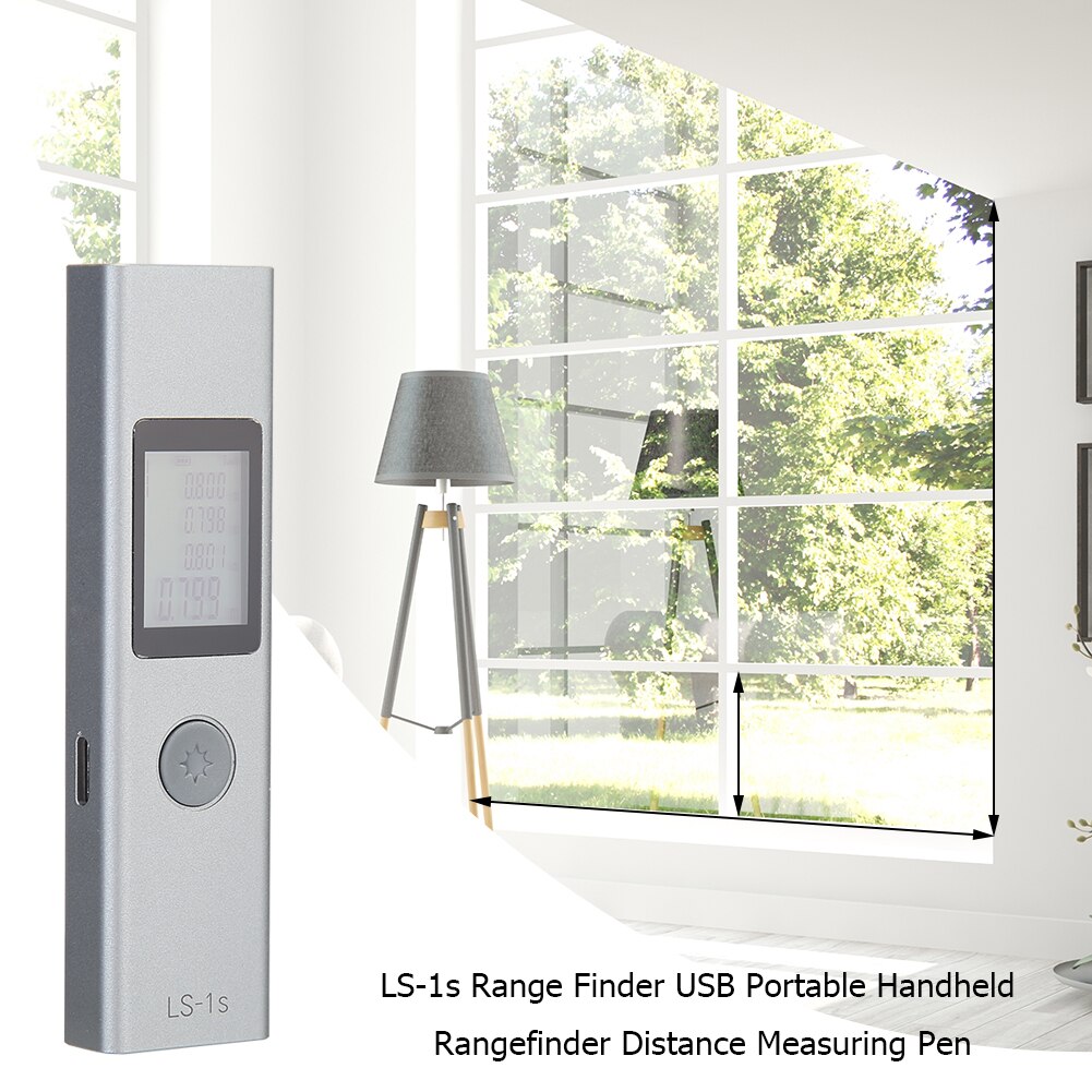 LS-1s Range Finder USB Portable Handheld Rangefinder Distance Measuring Pen