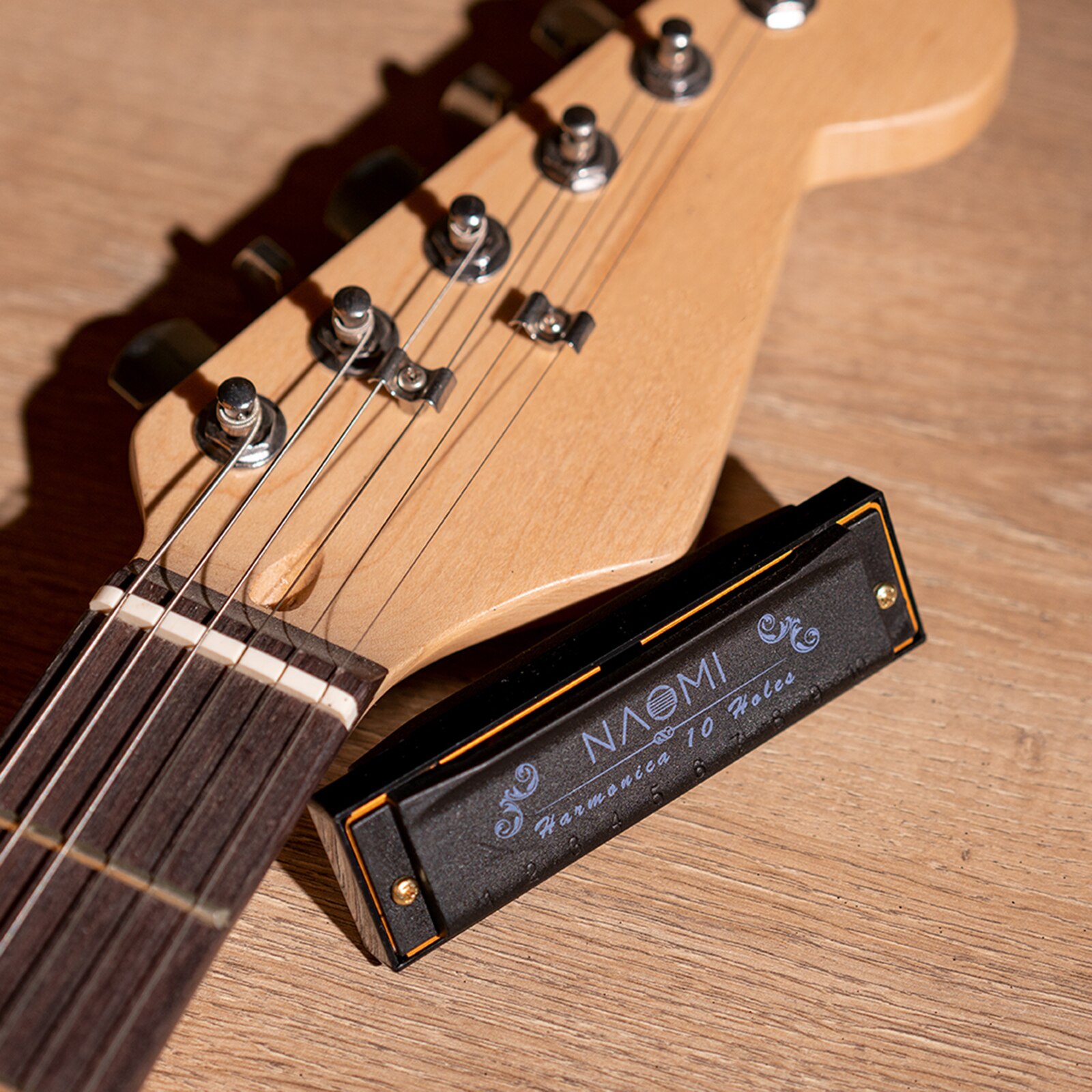 10-Hole Diatonic Blues Harmonica Key of C D G 3 Tone for Beginners Durable