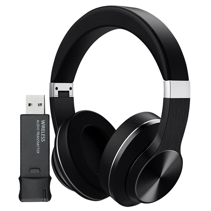Bluetooth Headphone + USB Transmitter for TV PC Wireless Earphone Over-Ear Noise HiFi Stereo Gaming Headset with Mic: Default Title