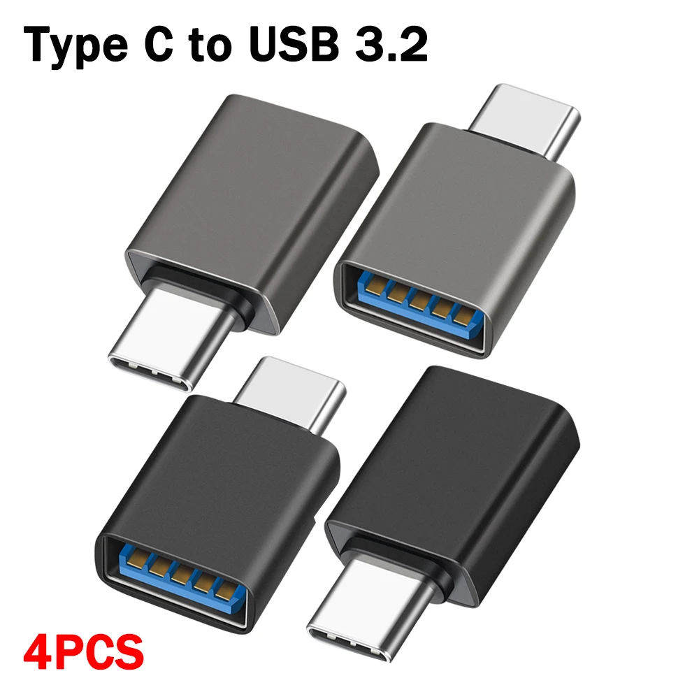 OTG Type-C Male To USB 3.2 Female Mobile Phone Adapters for Cellphone USB Flash Disk Mouse Keyboard Fast Transmission Converters: black