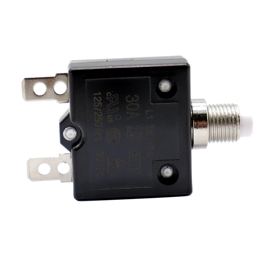 12V-24V Marine Boat Car Push Button Resettable Circuit Breaker 30A