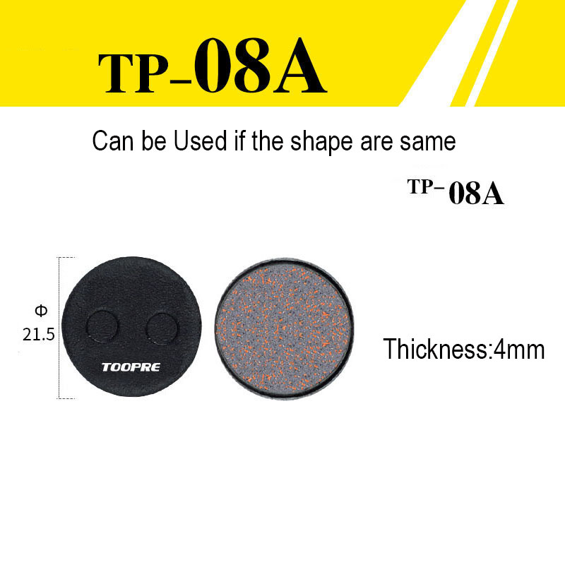 TOOPRE Mountain Bicycle Bike Disc Brake Pads Copper Fiber Semi Metal for Shimano M446 355 395 BB5 SRAM AVID HAYES Magura ZOOM: Clear