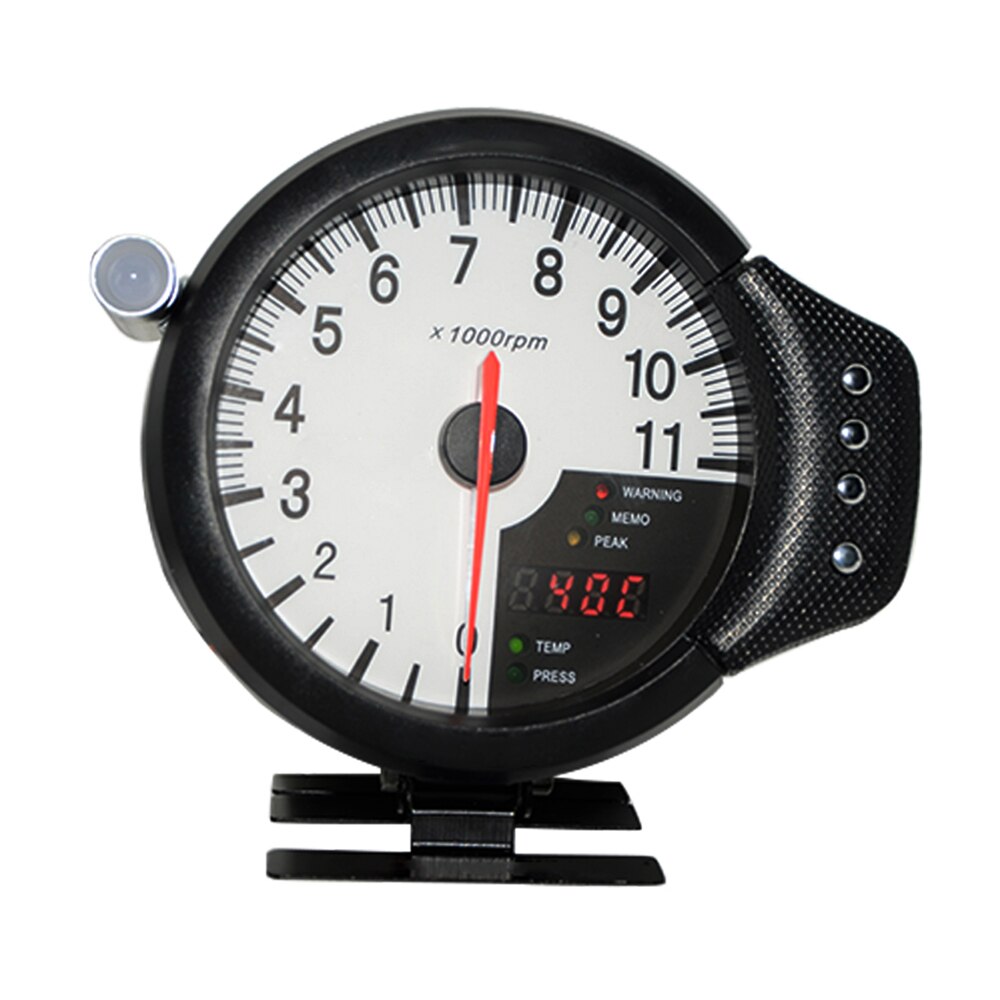 5" Auto Gauge Tachometer EL-3-in-1 Meter(BLACK OR WHITE): WHITE FACE
