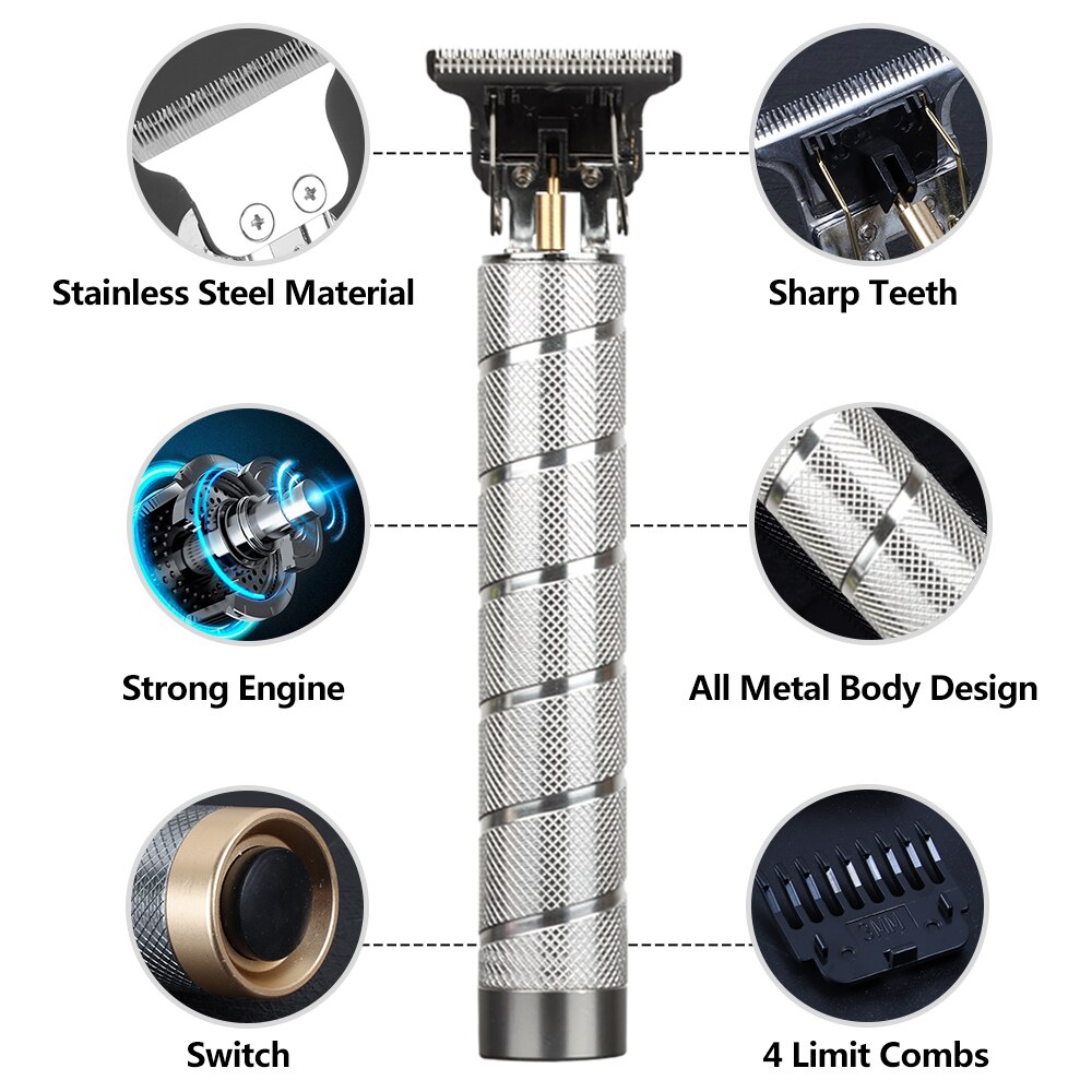 Kemei Haar Snijmachine Tondeuse Elektrische Scheerapparaat Voor Mannen 3 Stuk Set Kemei Tondeuse Trimmer Voor Mannen Usb Opladen haar Trimmer