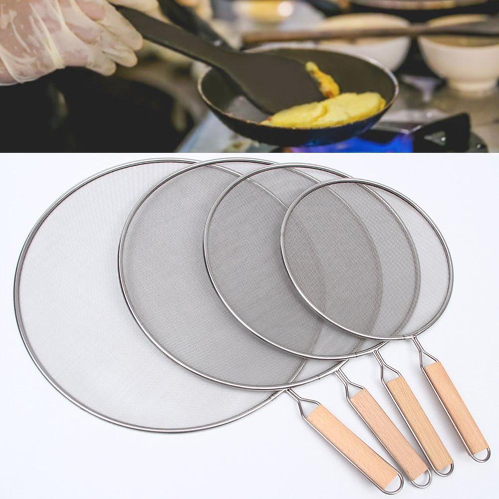 Stainless Steel Splash Guard Oil Splash Plate Oil-proof Explosion-proof Cooking Guard Net Cover Kitchen Accessories