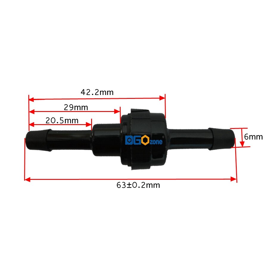 1/4'' PA66 spring fuel check valve no-return liquid KH-CFAV4 DGOzone