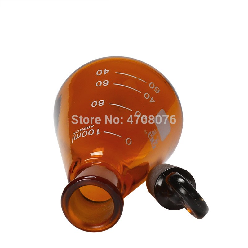 Brown glass graduated conical flask with stopper Borosilicate Erlenmeyer flask Triangle flasks for chemical experiment 50-250ml