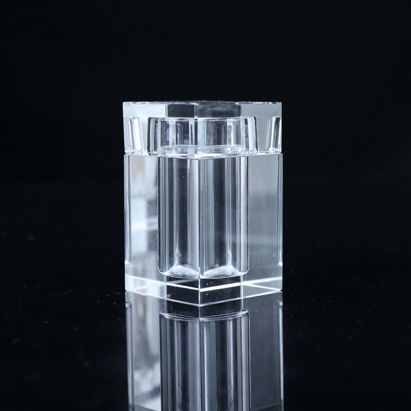 Boîte de rangement de cure-dents en verre, boîte créative de coton-tige, salle de bains, organisateur de coton-tige, décoration de bureau ZH671: Colour 1 white