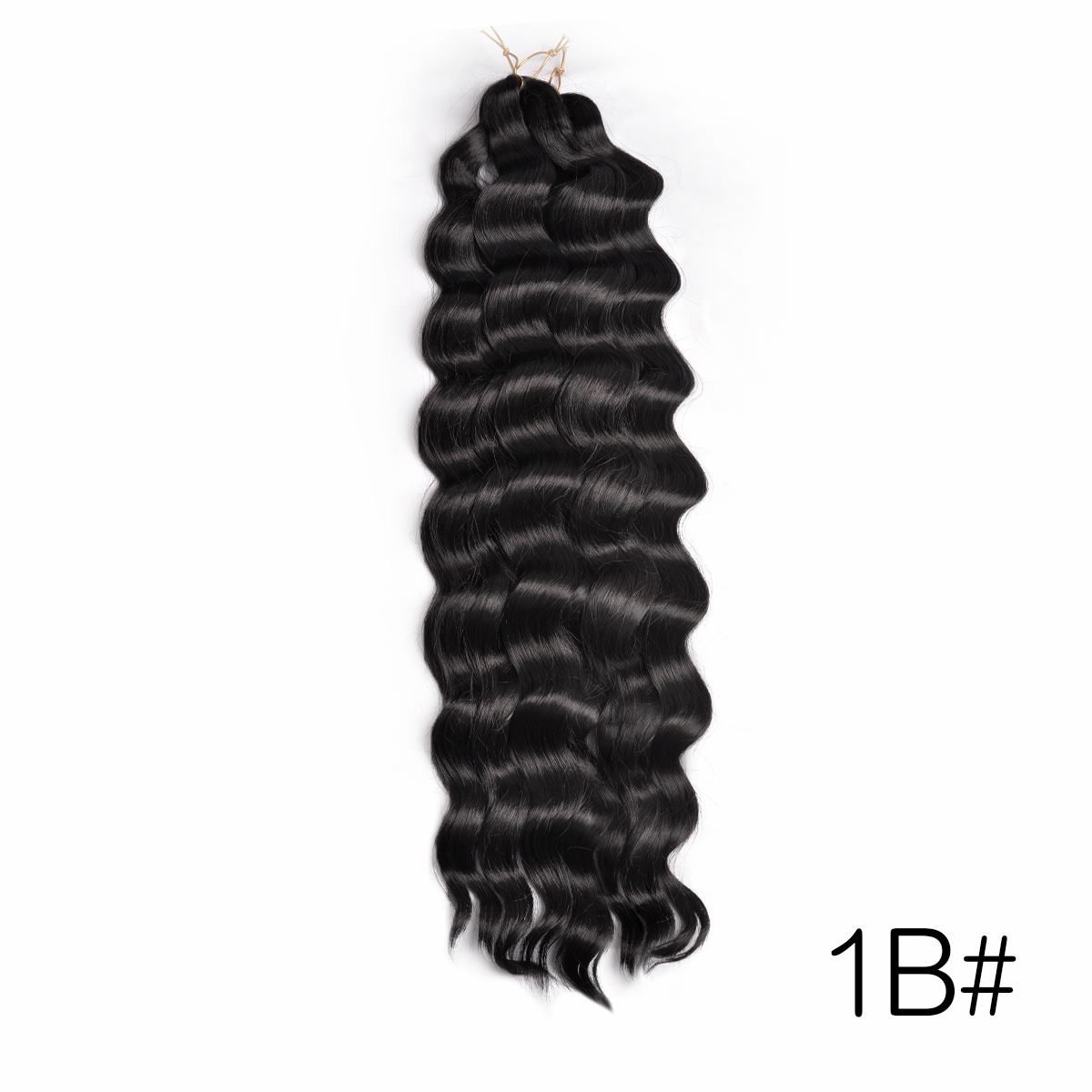 Syntetisk anna twist hæklet krøllet hår 24 cm dybt bølget fletning hår ombre blond brun vandbølget fletning hårforlængelse: Hvid / 1 stk / parti