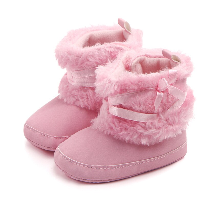 Yumuşak pamuklu bebek çizmeleri kış sevimli ilmek kar botları bebek kış patik ayakkabı Anti kayma yenidoğan yürüyor Boy kız ilk yürüyüşe