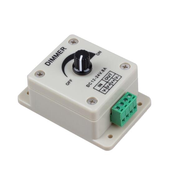 Regulador LED 8A/30A 3key, mando a distancia 11key, interruptor de brillo ajustable DC12V 24V para tira de luz led 5050 3528 de un solo Color: 8A 1key dimmer