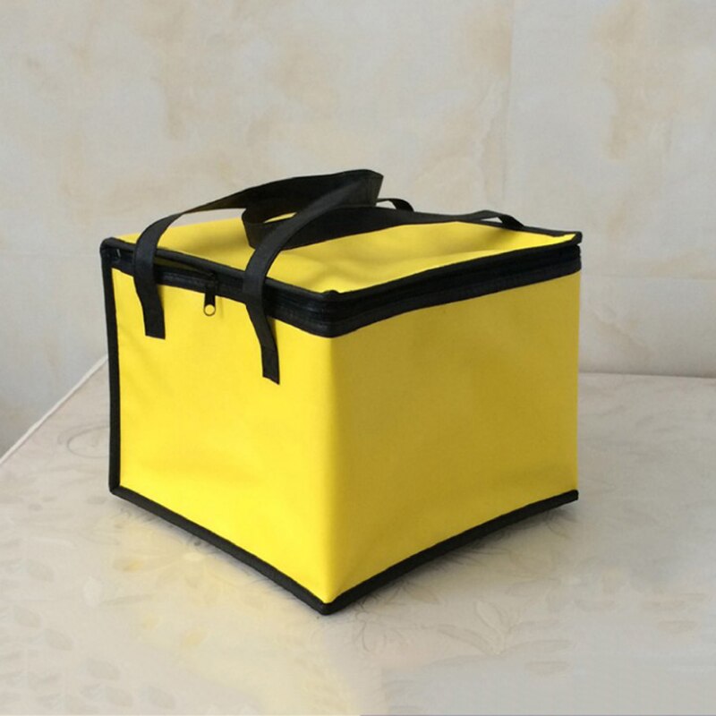Insulated Thermal Cooler Bag Lunch Time Sandwich Drink Cool Storage Big Square Chilled Zip 4 Persons Tin Foil Food Bags Coffee: Yellow