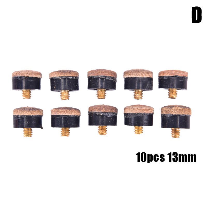 10 Pcs Spitze Professionelle Premium Schraube-auf Tipps Zubehör Hinweise Tipps Ersatz Billard Lieferungen für Indoor-Spieler: 10pcs 13mm