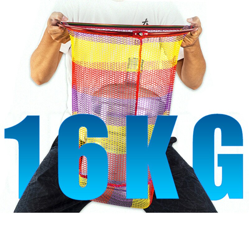 Aluminum Alloy Fishing Dip Net Landing Net Non-foldable Fishing Gear Hand Net Mesh FO432