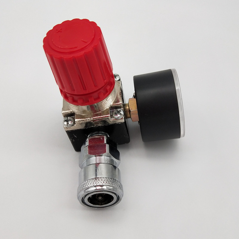 1pc 180PSI 12 Bar Pressure Regulator Switch Control Valve with Gauges 1/4&quot; For Air Compressor