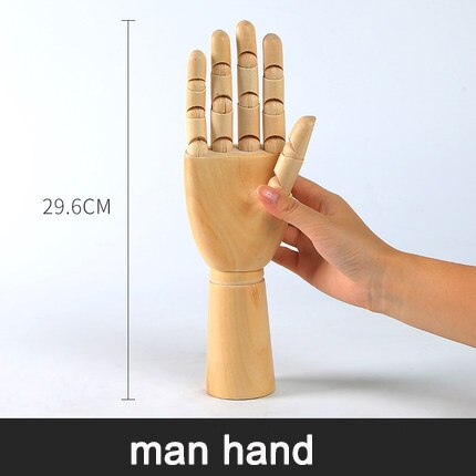 Holz Mannequin Hand Zeichnung Skizze Modell Puppe Mit Stand Beweglichen Gliedmaßen Menschliches Künstler Modell Hause Figuren Miniaturen Dekor: Mann Hand