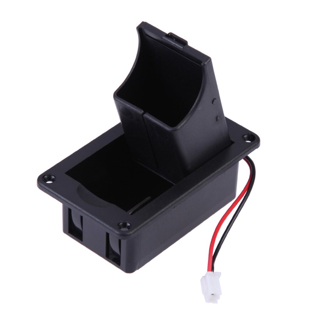 1pc ABS 9V Battery Box Case Cover Holders for Guitar Bass Pickup for Ukulele With Wires Black Replacement Accessories