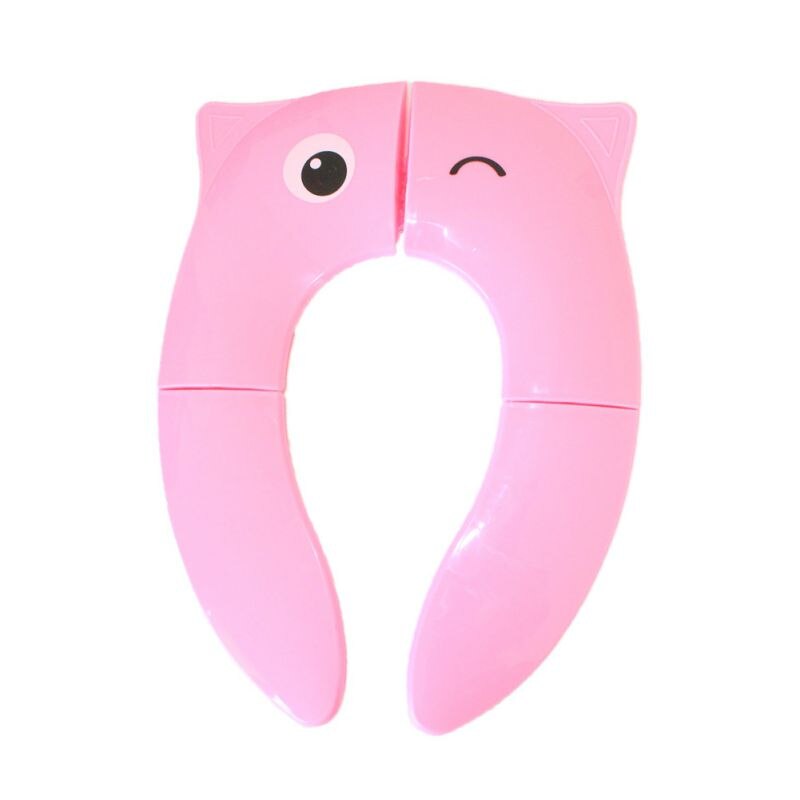 1Pc Kids Non Slip No Falling Travel Folding Portable Potty Training Seat Cartoon Children's Candy Colored Toilet Seats: P