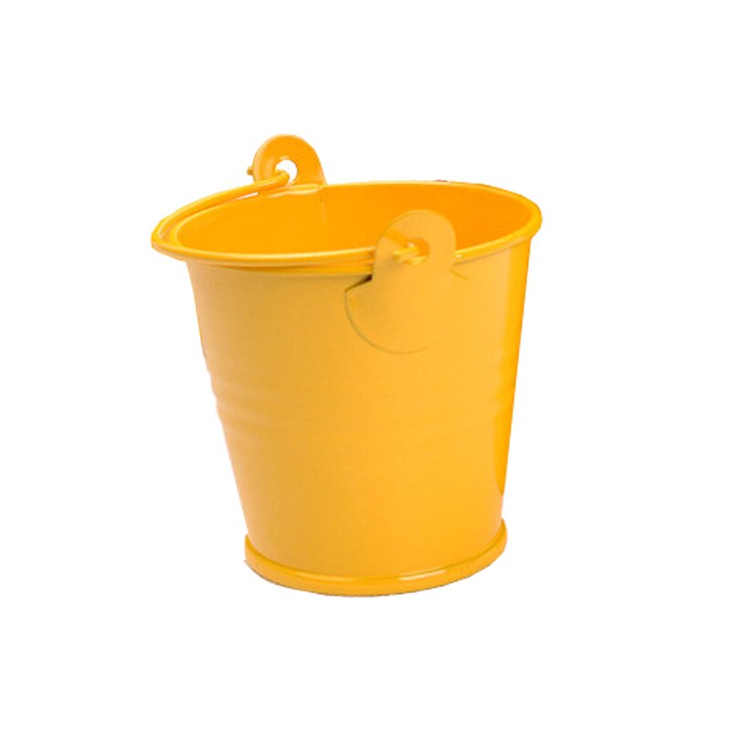 5.6*5.6*4cm små blikspande jern tønde blik mini balje dekorative fustager anti-deform lyse solid holdbar boligindretning: Gul