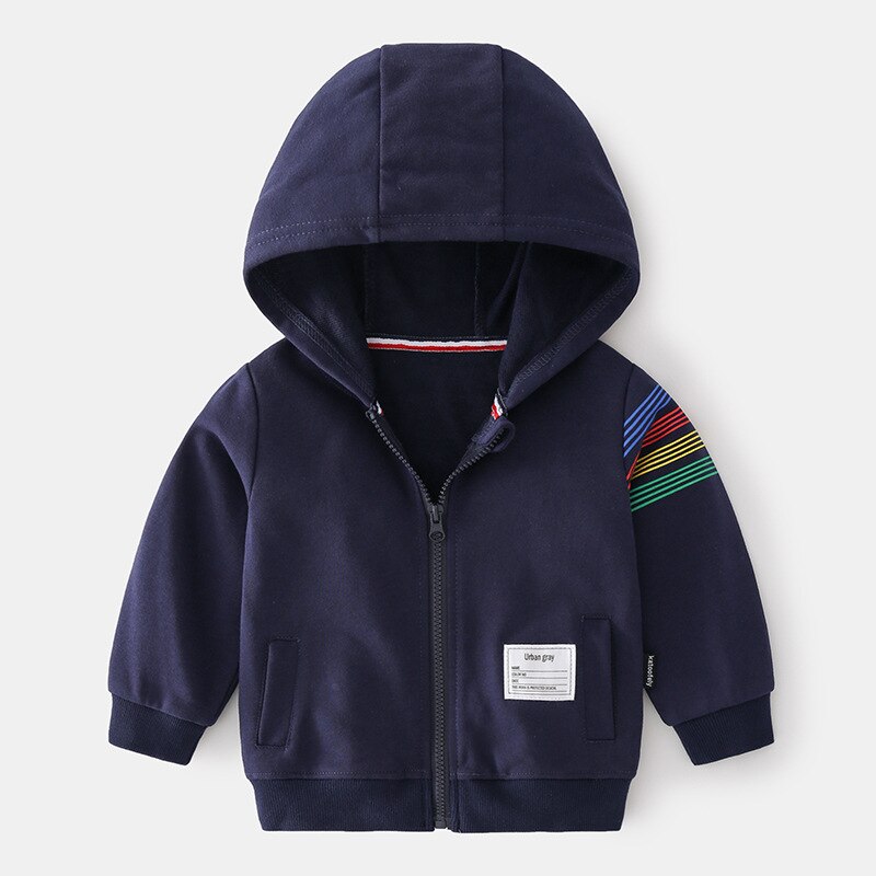 Jongens Herfst Trui Kinderen Lange Mouwen Hooded 2022 Trui Rits Jongen Jas Kids Jassen Voor Jongen: Blue / CN-Size-130