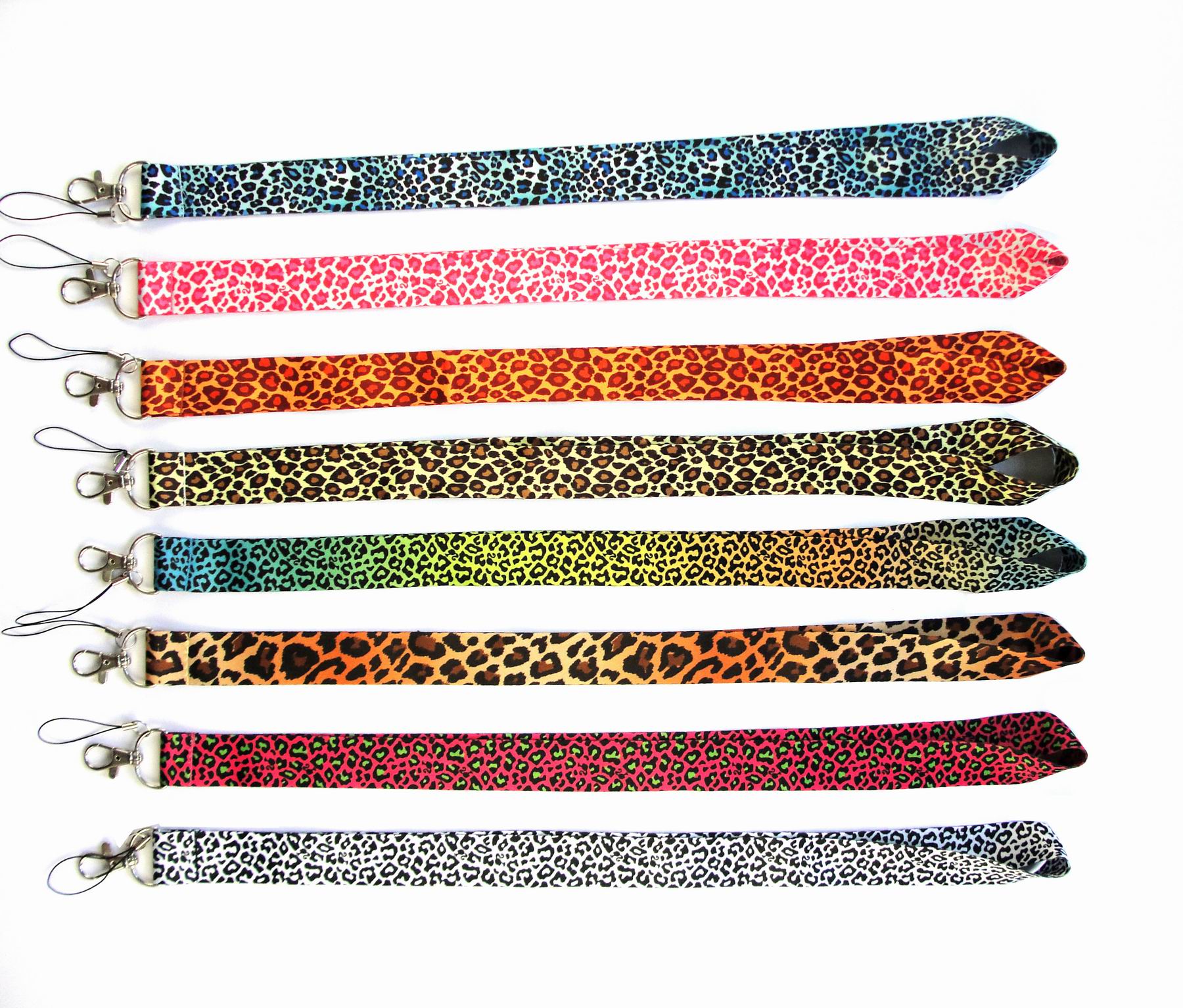 Leopard Phone Lanyard Key Rope Lanyard Neck Lanyard Rope Hang Card Badge Gym Keychain Lanyard Key Material Model Number