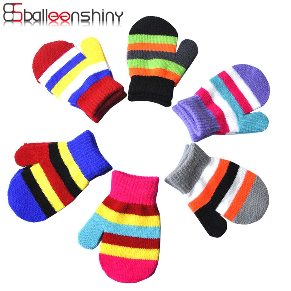 Balleenshiny Peuter Magic Stretch Zachte Gebreide Wanten Baby Jongens Meisjes Winter Handschoenen Kids Winter Handschoenen Wanten Voor 1-4Y