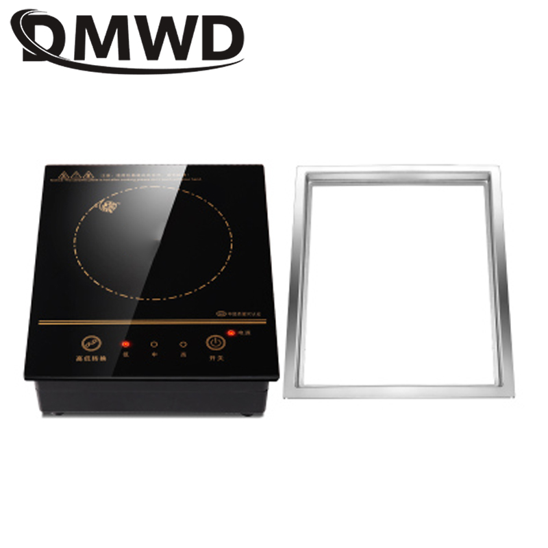 DMWD Electric Magnetic Induction Cooker Wire Control Mini Embedded Hotpot Hob Burner Waterproof Pot Tea Boiler Stove Cooktop: 800W square