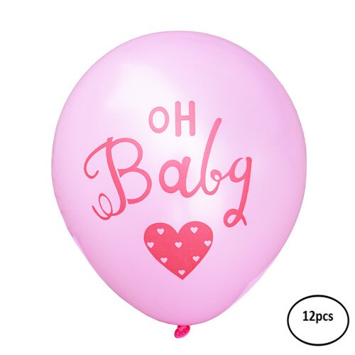 10 stk det er en dreng det er en pige trykt oppustelige balloner fødselsdag begivenhed fest dekoration baby shower køn afslører globos: 12 stk lyserød