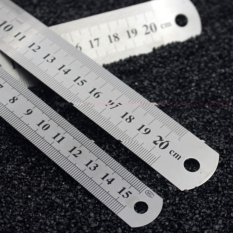 Largest Ruler 1PC 15cm/20cm/30cm Stainless Steel Metal Straight ... – Grandado