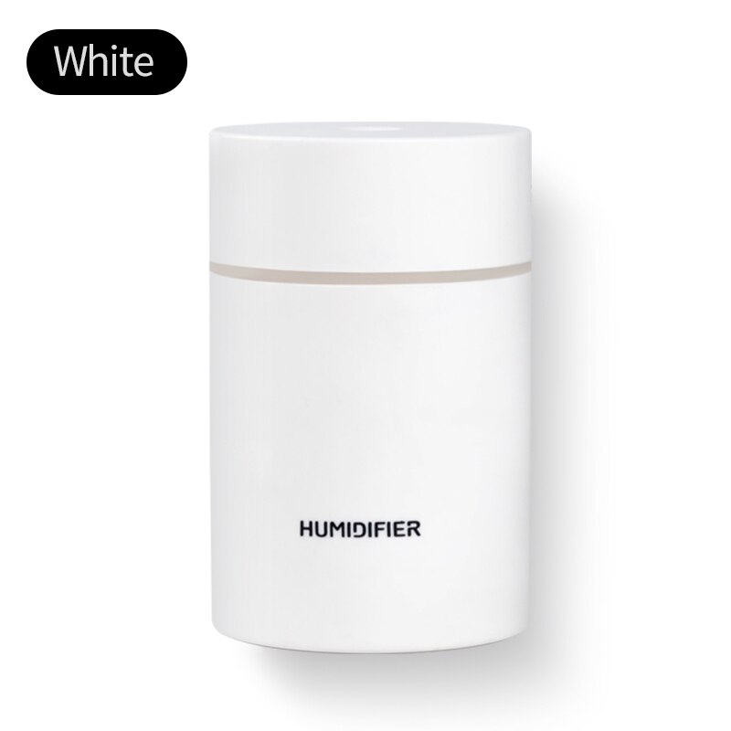 Portable Air Humidifier 300ml Ultrasonic Aroma Essential Oil Diffuser USB Cool Mist Maker Purifier Aromatherapy For Car Or Home: white