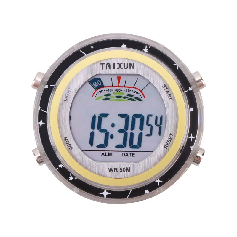 Universele Waterdichte Motorfiets Quartz Klok Lichtgevende Elektronische Klok Waterdichte Fiets Motorfiets Horloge Dashboard Auto Klok: Paars